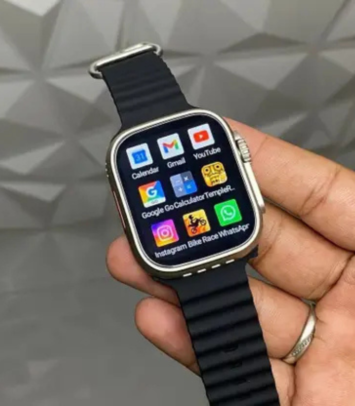 1-13-1.png Yash Enterprises Best First T800 Ultra Honeycomb smart watch Smartwatch (Black Strap, Free Size) - Image 1