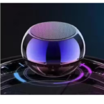 Mini Portable Wireless Bluetooth Speaker with LED Light – Metallic Fin