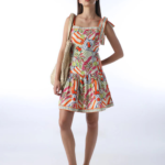 Printed Tie-Bow Dress - Image 2