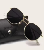 Men Silver Fiber & Plastic Square , UV Protected Iron Man Sunglasses