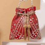 Enchanting Golden Half-moon Potli Bag