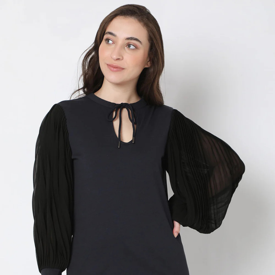 11.png Black Puff Sleeves Top - Image 1