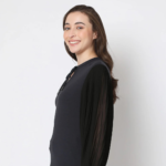 Black Puff Sleeves Top - Image 2