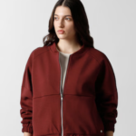 Women Maroon Solid Bomber Jacket