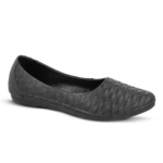 Walkaroo Go Womens Melange Belly Shoes - Black - Image 2
