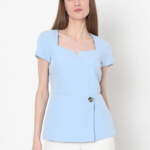 Blue Peplum Top - Image 2