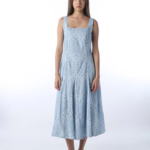 Schiffli Printed Midi Dress - Image 2