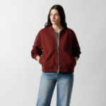 Women Maroon Solid Bomber Jacket - Image 2