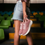 Women's Lace-up Sports Shoe - Peach