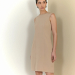 A-Line Dress – Beige - Image 2