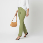 Women Olive High-Rise Flare Jeans