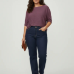 Kraus Kurve Women Blue High-Rise Slim Straight Jeans