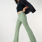 Women Mint High-Rise Flare Jeans