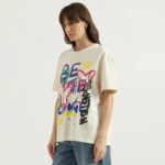 Women Round Neck Tropical T-Shirt - Image 2