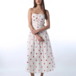 Polka Dot Off-Shoulder Dress - Image 2