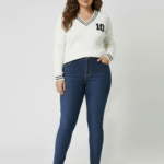 Women Light Blue Sky High Skinny Jeans