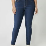 Women Light Blue Sky High Skinny Jeans - Image 2