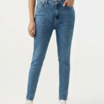 Women Blue High-Rise Slim Straight Fit Jeans - Image 2
