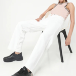 Women White High-Rise Wide Leg Jeans
