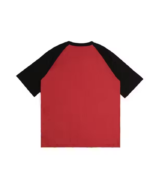 Graphic Printerd Round Neck White Colour Raglan Sleeves Oversize T-Shirt - Image 2