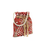 Enchanting Golden Half-moon Potli Bag - Image 2
