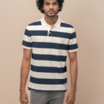 Men's Stripper Cotton Rich Polo Gardenia