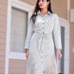 Button Down Shirt Dress – Ecru