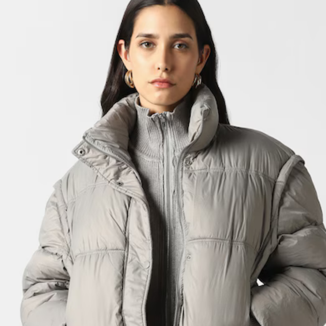 21-3.png Women Beige Solid Casual Jacket - Image 1