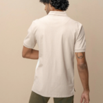 Men's Stripper Cotton Rich Polo Stone Gray - Image 2