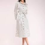Button Down Shirt Dress – Ecru - Image 2