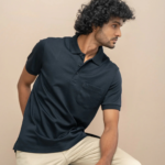 Men's Extra Long Staple Cotton Polo Navy - Image 2