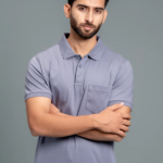 Men's Extra Long Staple Cotton Polo Amethyst Grey - Image 2