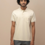 Men's Extra Long Staple Cotton Polo Ivory Cream