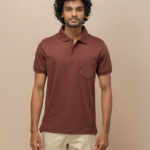 Men's Extra Long Staple Cotton Polo Rust Brown