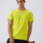 Men's 100% Cotton Crew Neck Lime Green
