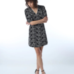 Printed Puff Sleeves Mini Dress - Image 2