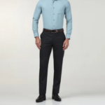 Black Textured Trouser - Bernardo