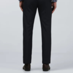 Black Textured Trouser - Black-274 - Image 2