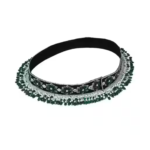 Green Stones, Embroidery Silk Hand Waist Belt - Image 2