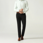 Black Solid Trouser - Oak