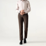 Brown Textured Trouser - Chivas