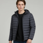 Men Grey Solid Regular Fit Polyester Jackets - Image 2