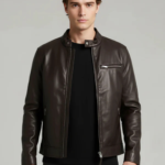 Men Brown Solid Regular Fit Polyester Jackets - Image 2