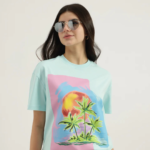 Women Round Neck Graphic Print T-Shirt