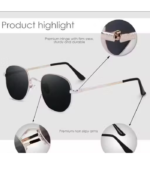 Men Silver Fiber & Plastic Square , UV Protected Iron Man Sunglasses - Image 3