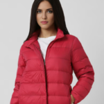 Women Red Solid Casual Jacket