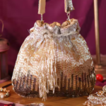 Beaded Ombre Potli Bag with Tassel