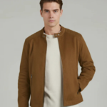 Men Black Solid Regular Fit Cotton-Blend Jackets - Image 2