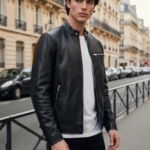 Men Brown Solid Regular Fit Polyester Jackets