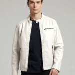 Men White Solid Regular Fit Polyester Jackets - Image 2